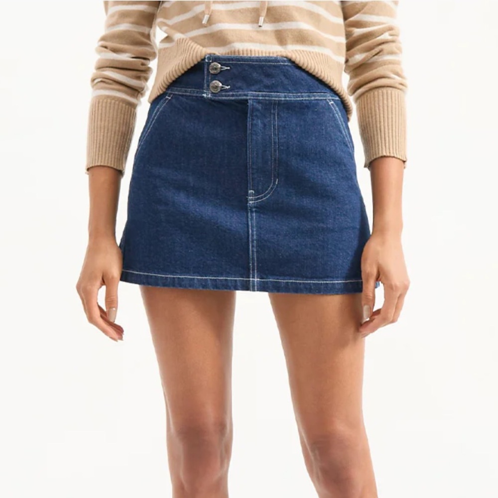 Veronica Beard Bowen Denim Mini Skirt